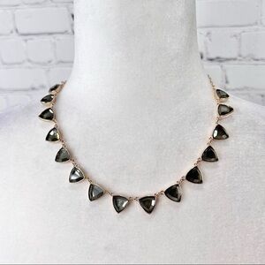 Necklace Rhinestones Costume Grey Green